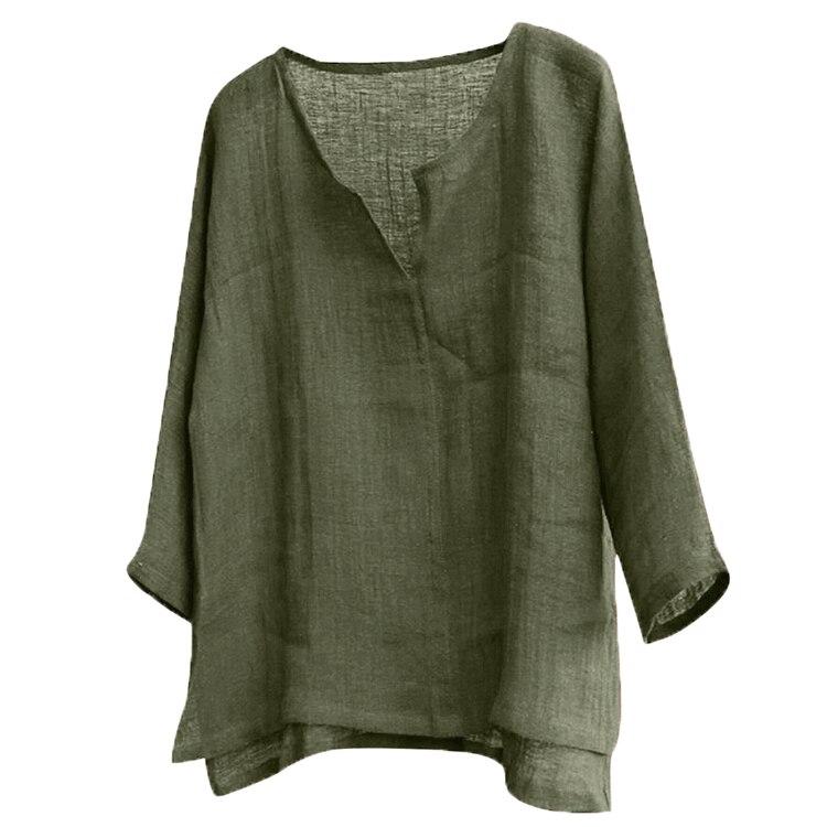 Neue männer Sommer Frühling Lange Ärmel Lose Hemd Einfarbig Casual Langarm Cooles Hemd Vn-eck Tops Größe s-5XL EU XXXL grün