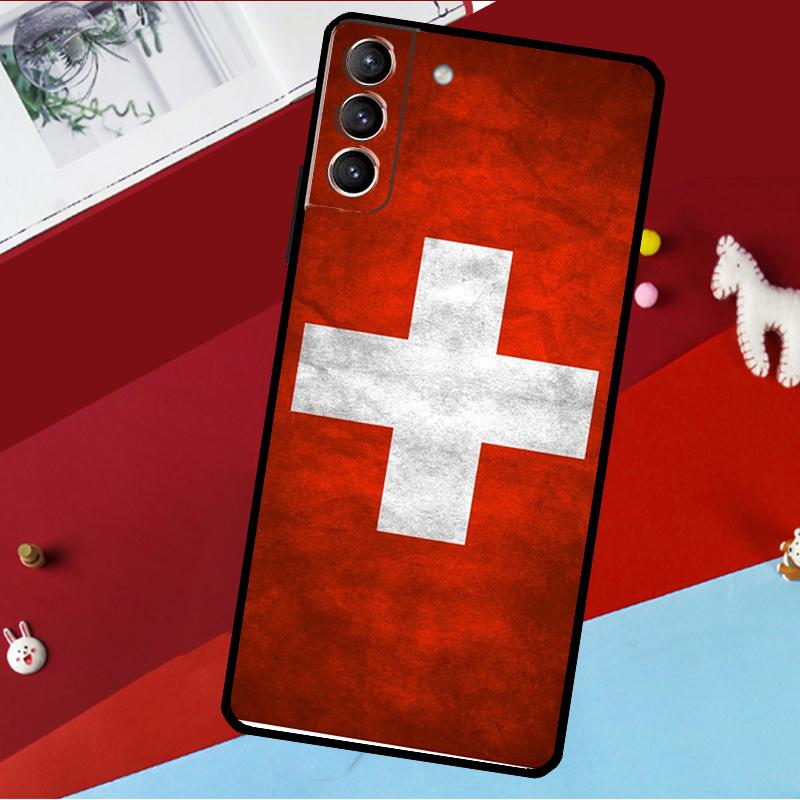Schweiz Schweizer Flagge Hülle Für Samsung Galaxy S26 S25 S23 S22 S20 S24 Ultra S9 S10 Plus S21 FE S25 FE Handyhülle Galaxy S23Ultra