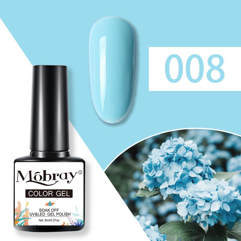 Mobray 80 Farben Gel-Nagellack, 8 ml, semi-permanenter Gel-Lack, Soak-Off-UV-Gel für Nagelkunst