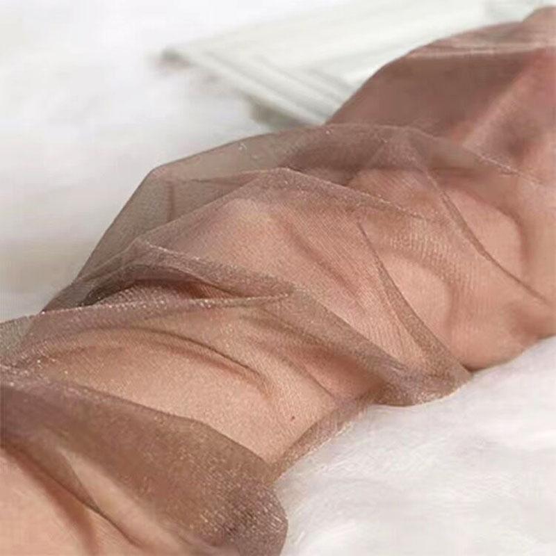 Mode Öl Glänzende Perle Seide Strumpfhosen Frauen Sexy Ultra Dünne Transparente Strümpfe Hohe Taille Strumpfhosen kaffeebraun