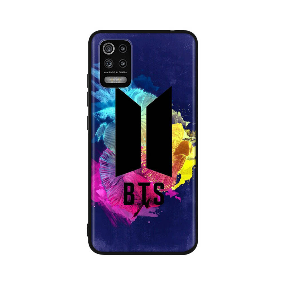BT12 BTS Hülle für iPhone 16 15 Plus 14 13 12 11 Pro 8 7 6S 6 SE 5S X XR XS Max Realme C30 C33 C31 9I Huawei P30 Schwarze Weiche Hülle Huawei Mate 20 tiefseeblau