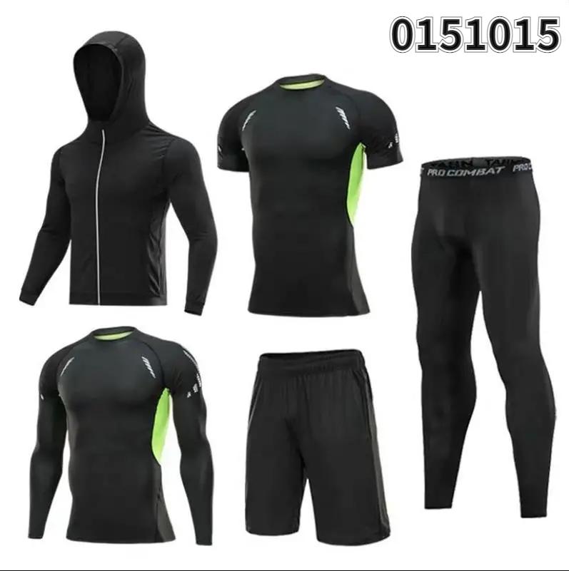 5 Teile/satz männer Gym Fitness Kompression Anzug Kleidung Laufen Jogging Workout Strumpfhosen Übung Trainingsanzug Sport Tragen 2XL