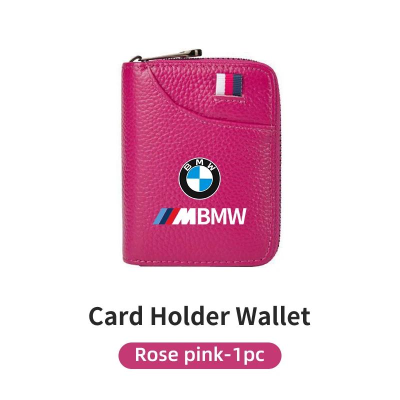 Autoaufkleber Heiß 2025 Kartenhalter Geldbörse Leder Bargeld Münzbörse Organizer Ausweiskarte Tasche Für BMW 1 2 3 4 5 7 Serie X1 X2 X3 X4 X5