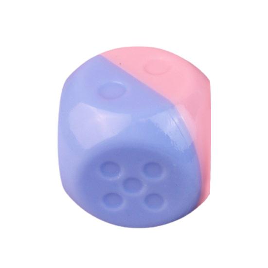 Haustier Leckage Lebensmittel Ball Langlebig Biss Resistent Würfel Form Interaktive Hund behandeln Spender Spielzeug Pet Supplies pink