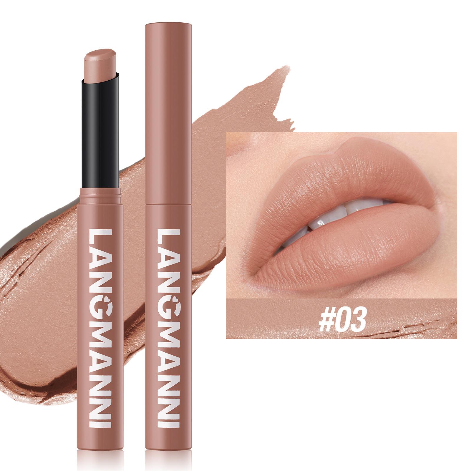 Neuer rotierender samtmatter Lippenstift, langlebiger, wasserfester Lippenstift, Antihaft-Cup, Lippentönung, Kosmetik, Bleistift, Liner, Make-up