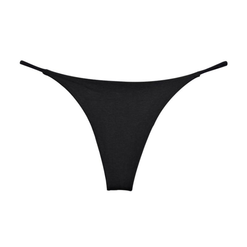 Damen Sexy Tanga Low Rise Höschen Bikini Baumwolle Slip Leopardenmuster G-String M-XXL 2XL schwarz
