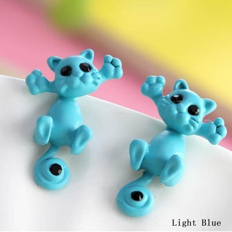Neue Mode Nette Bunte Katze Ohrringe Stereo Split Tiere Ohrringe Piercing Weibliche Modelle Geschenke