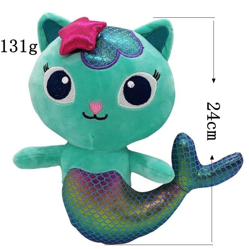 Neueste 8 Stile Gabby Dollhouse Plüschtier Mercat Cartoon Stofftiere Meerjungfrau Katze Plüschpuppe Kinder Geburtstag Weihnachtsgeschenke