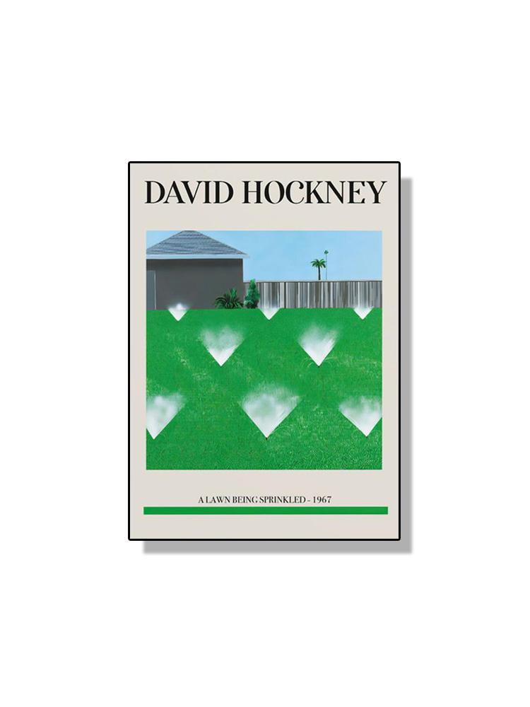 David Hockney Kunstwerk Ausstellung Poster Leinwand Malerei abstrakte Pool Liegestühle Wandkunst für Wohnzimmer Home Dekoration 60x80cm No Frame