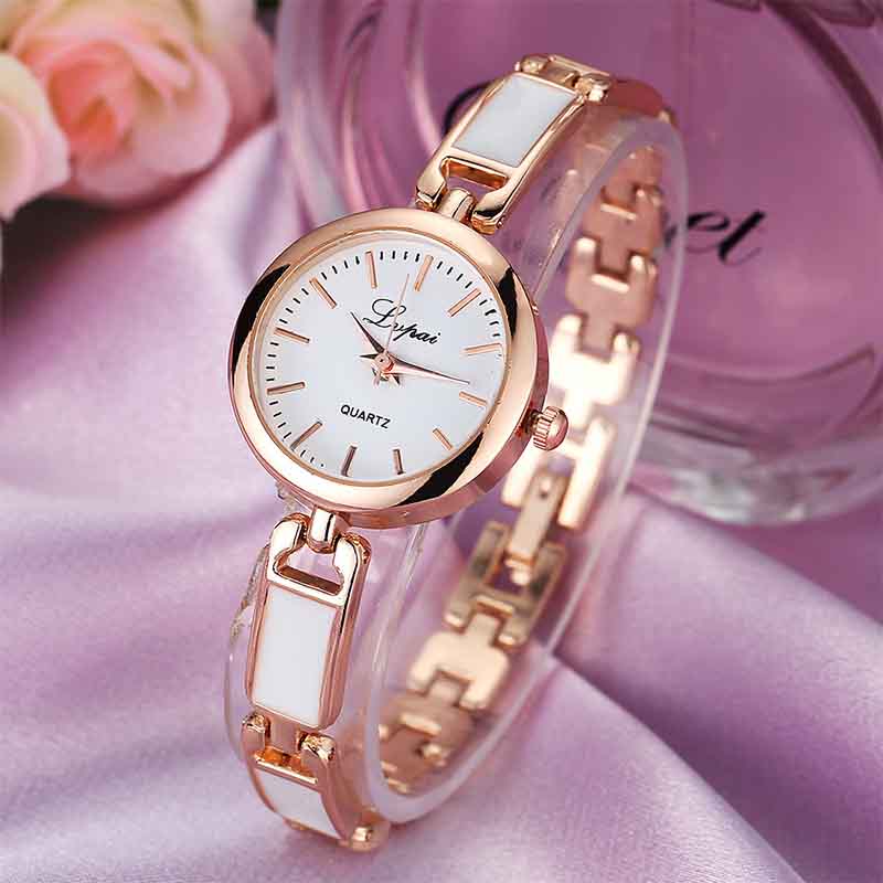 Neue Mode personalisierte einfache Uhr Schmetterling digitale Gürtel Uhr Set Damenuhr white