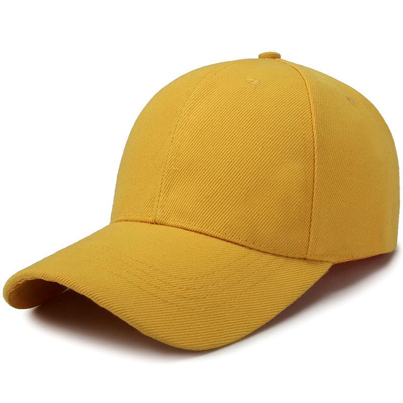 Unisex-Hut, einfarbig, gebogen, Sonnenblende, Hut für den Außenbereich, staubdicht, Baseballkappe, einfarbig, modisch, verstellbar, Freizeitkappen für Männer und Frauen gold