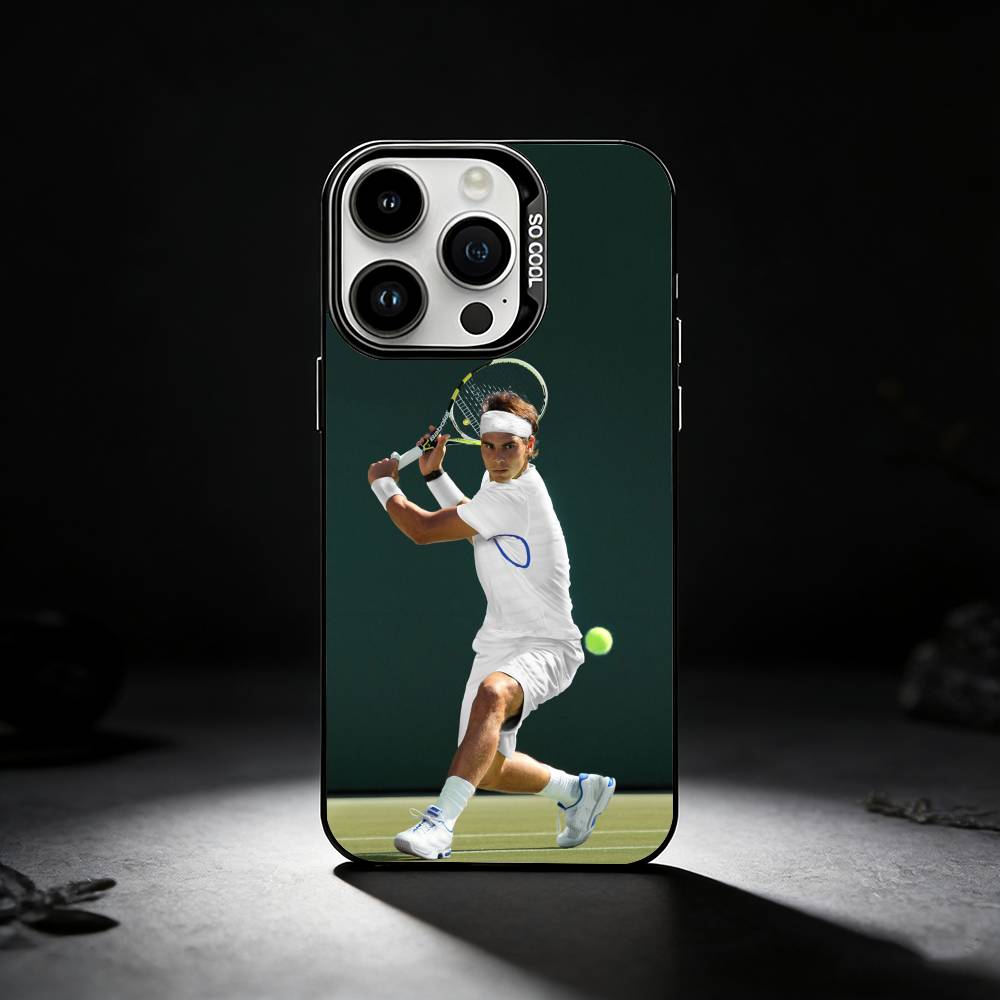Tennis R-Rafael N-Nadal Handyhülle Für iPhone 17,16,15,14,13,12,11 Plus,Pro Max,XS,Farbige silberne Handyhülle iPhone13PROMAX