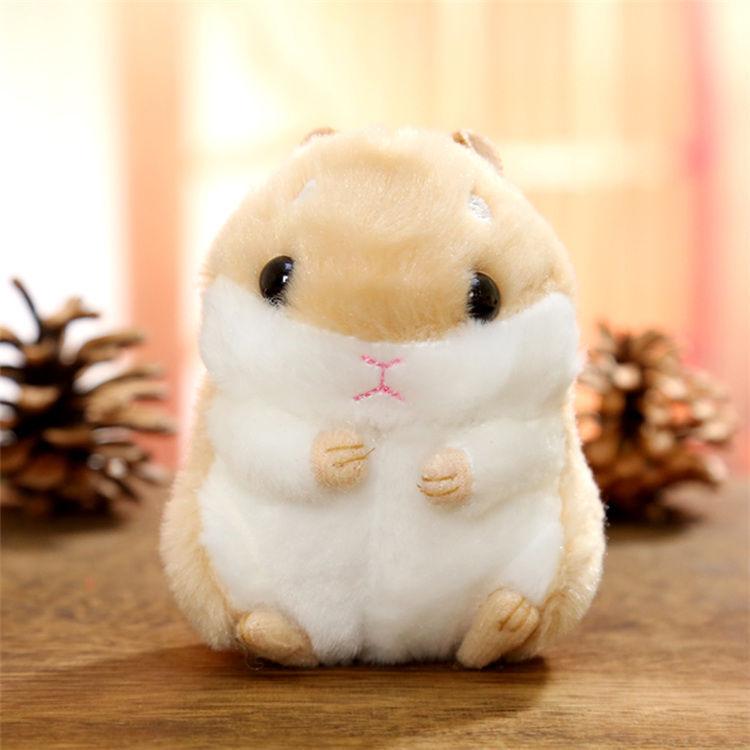 Süße Hamsterpuppe Plüschtier Cartoon Schlüsselanhänger Tasche Kleiner Anhänger Puppe Geschenk Stoffpuppe Geschenk 10cm