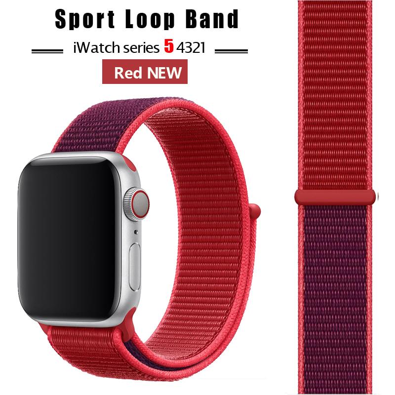 Nylon-Sportarmband für Apple Watch Armband 44 mm/40 mm Apple Watch 6 SE 5 4 3 Armband Iwatch Armband 38 mm/42 mm Armband mit Uhrenzubehör 38mm or 40mm