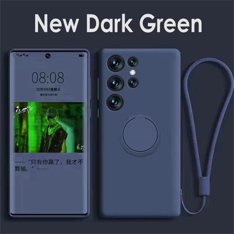 Magnetische Halterung Hülle für Samsung Galaxy S24 S23 S22 S21 Ultra Plus S20 FE Note 20 S24 FE Flüssigsilikonhülle Samsung S21 Ultra navy blau