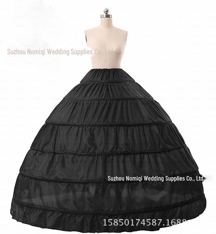 6-Stahl-Braut-Hochzeitskleid-Tournüre - Superflauschig, erhältlich in 9 Farben Six-steel rod schwarz