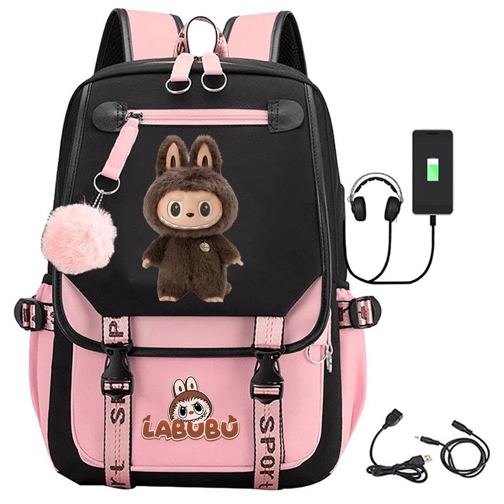 Rucksack mit Cartoon-Druck Reisetasche Computertasche Studentenrucksack für Damen und Herren Freizeitrucksack Schultasche average size