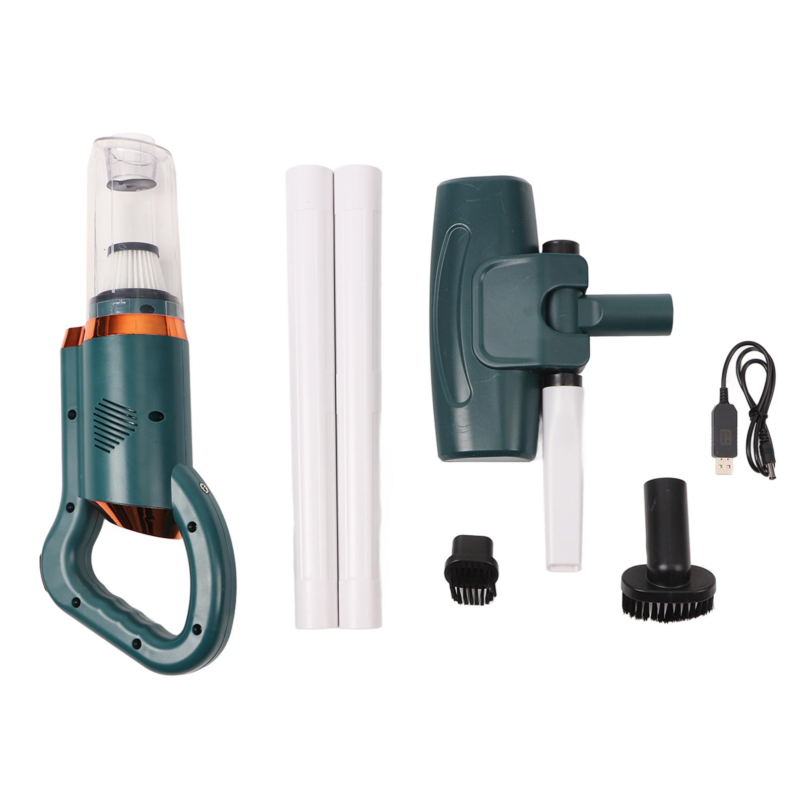 Kabelloser Staubsauger, leichter Stabstaubsauger mit 8500 PA starker Saugkraft, 500 ml Staubbehälter, Handstaubsauger grün