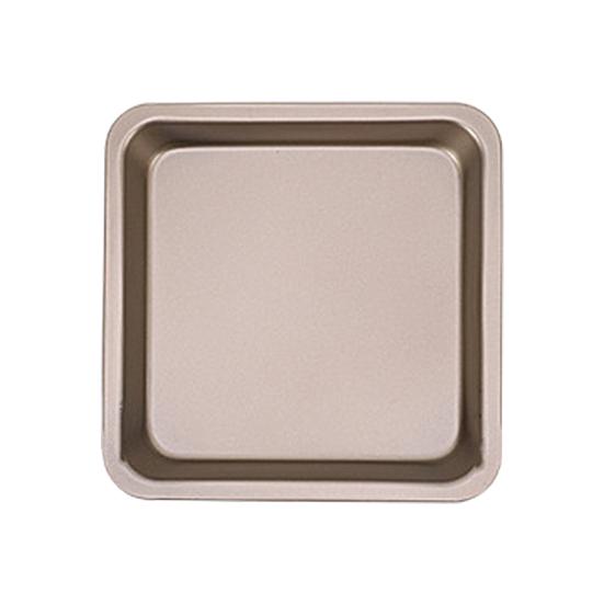 7/8 Zoll Große Kapazität Lebensmittelqualität Wiederverwendbare Bratpfanne Antihaft Quadratische Tiefe Backform Haushaltswaren 8Inch goldgelb