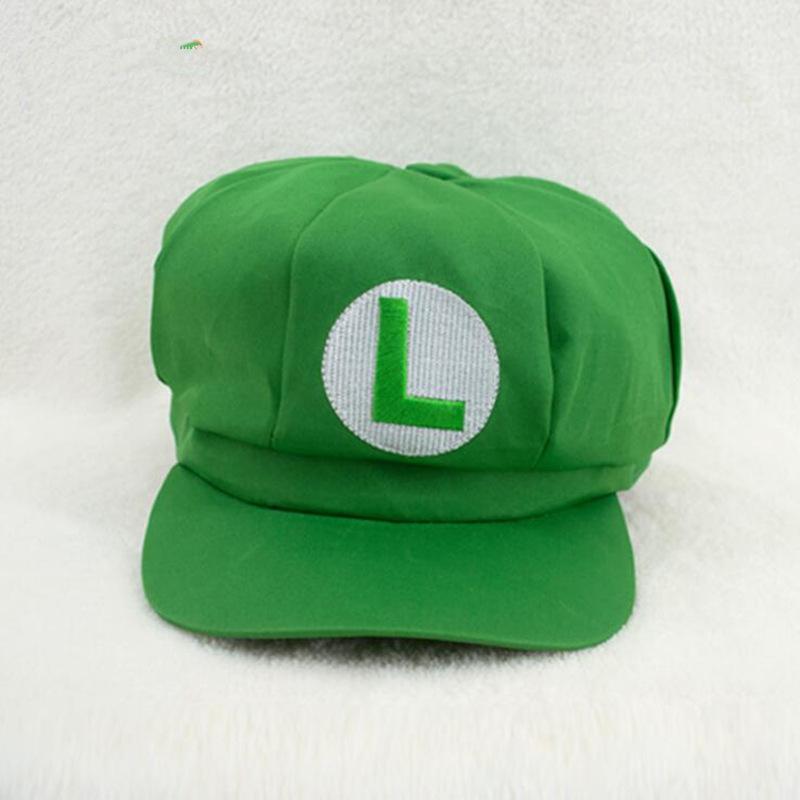 Spiel Super Mari Luigi Bros Cosplay Hut Kappe Yoshi Wario Waluig Hüte Karneval Halloween Party Jungen Mädchen Kostüme Prop grün