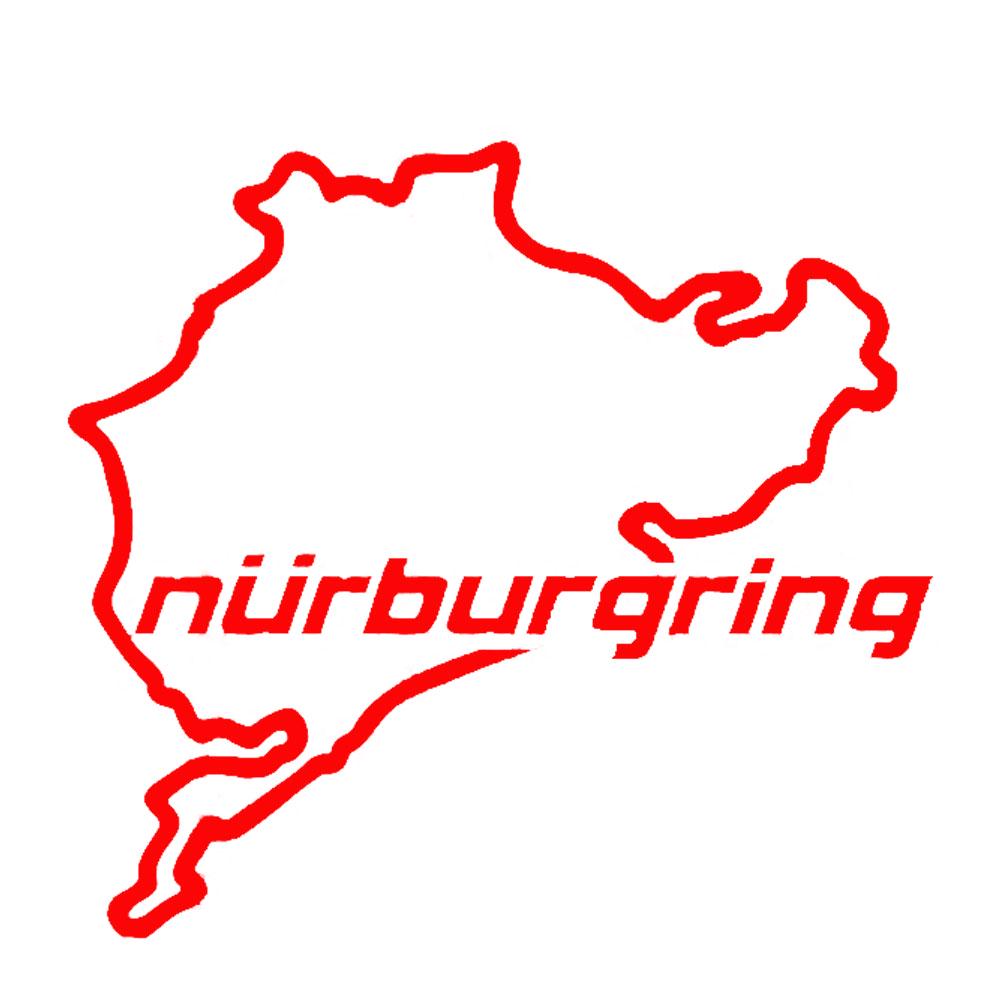 Auto Außen Dekor Nürburgring Karte Lustige Auto Lkw Fahrzeug Reflektierende Aufkleber Aufkleber Dekoration Auto Teile rot