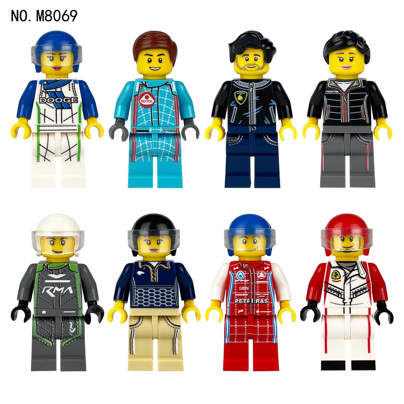 8 stücke M8069 Stadt Pro Serie Fahrer Puppe Blöcke Splice Charakter Puppe Kinderspielzeug