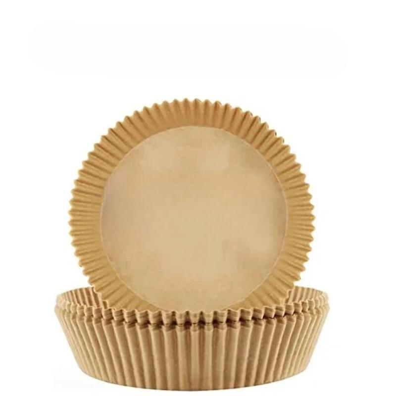 300 Stück Backpapier für die Heißluftfritteuse in der Küche zu Hause, Grillblech, runde Ofenmatte, öldichte Einwegpapierbeschichtung rotundity-200pcs