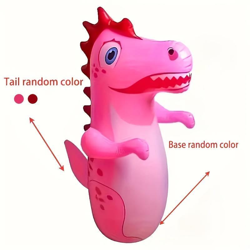 [Dinosaurier | Aufblasbar] Robuster aufblasbarer PVC-Dinosaurier-Boxsack für Kinder | Bewegung und Spiel im Freien 1pc rosa