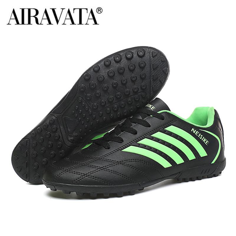 Größe 31-44 Männer Fußball Schuhe Training TF Stiefel jungen Fußball Schuhe Sport Schuhe Künstliche Feld Fünf-a-Team fußball Schuhe 36 schwarz