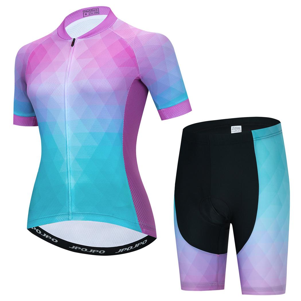 2025 Damen Radtrikot Set Sommer Anti-Schweiß Fahrradbekleidung Set Atmungsaktiv Mountain Damen Fahrradbekleidung Radanzug 3XL