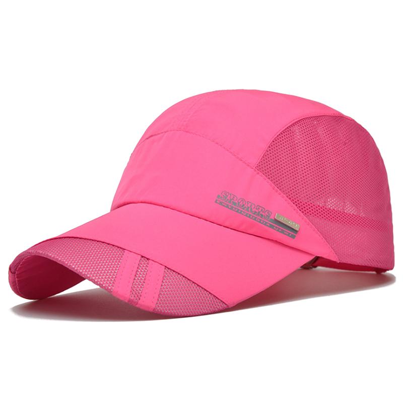 Mode Sommer Outdoor Baseball Hut für Männer Frauen Lauf Visor Cap Neue Angeln Cool Quick Dry Mesh Cap rose rot