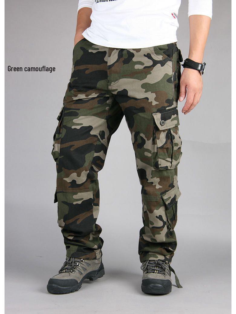 Herren Outdoor Baumwoll-Overall mit mehreren Taschen - Strapazierfähige, locker sitzende Freizeit-Arbeitshose. 32