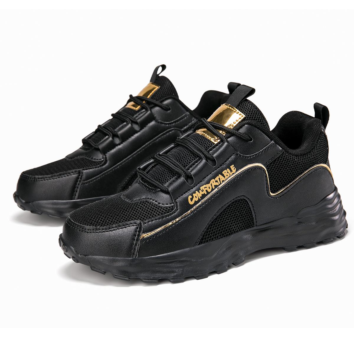 TUINANLE Sneakers Damen Plateauschuhe Sneaker Damen Chunky Weiße Sneakers 38 schwarz