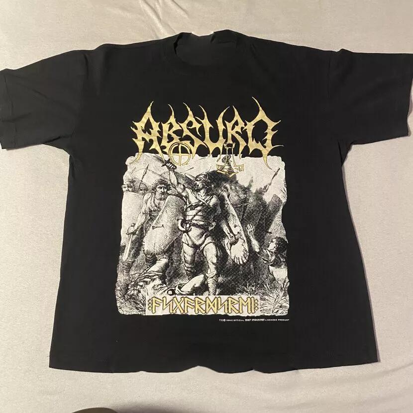 Absurd - Asgardsrei 2002 T-Shirt für Männer T-Shirt Unisex T-Shirt Männer Frauen Sommer Freizeit Rundhals Schwarz Freizeit Baumwoll-T-Shirt S