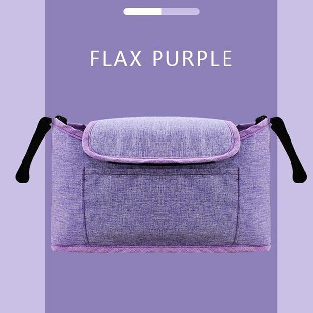 Baby Kinderwagen Tasche Mumie Organizer Windel Tasche Kinderwagen Wagen Flasche Tasse Halter Lagerung Tasche Kinderwagen Neugeborenen Trolley Zubehör violett