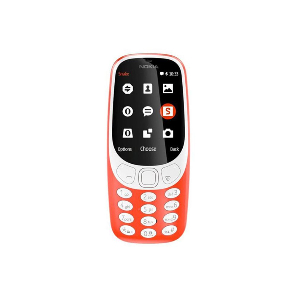 Überholtes Nokia Original entsperrtes Nokia 3310(2017) Dual-SIM 2G Mobiltelefon mit 1/2 SIM No charger rot