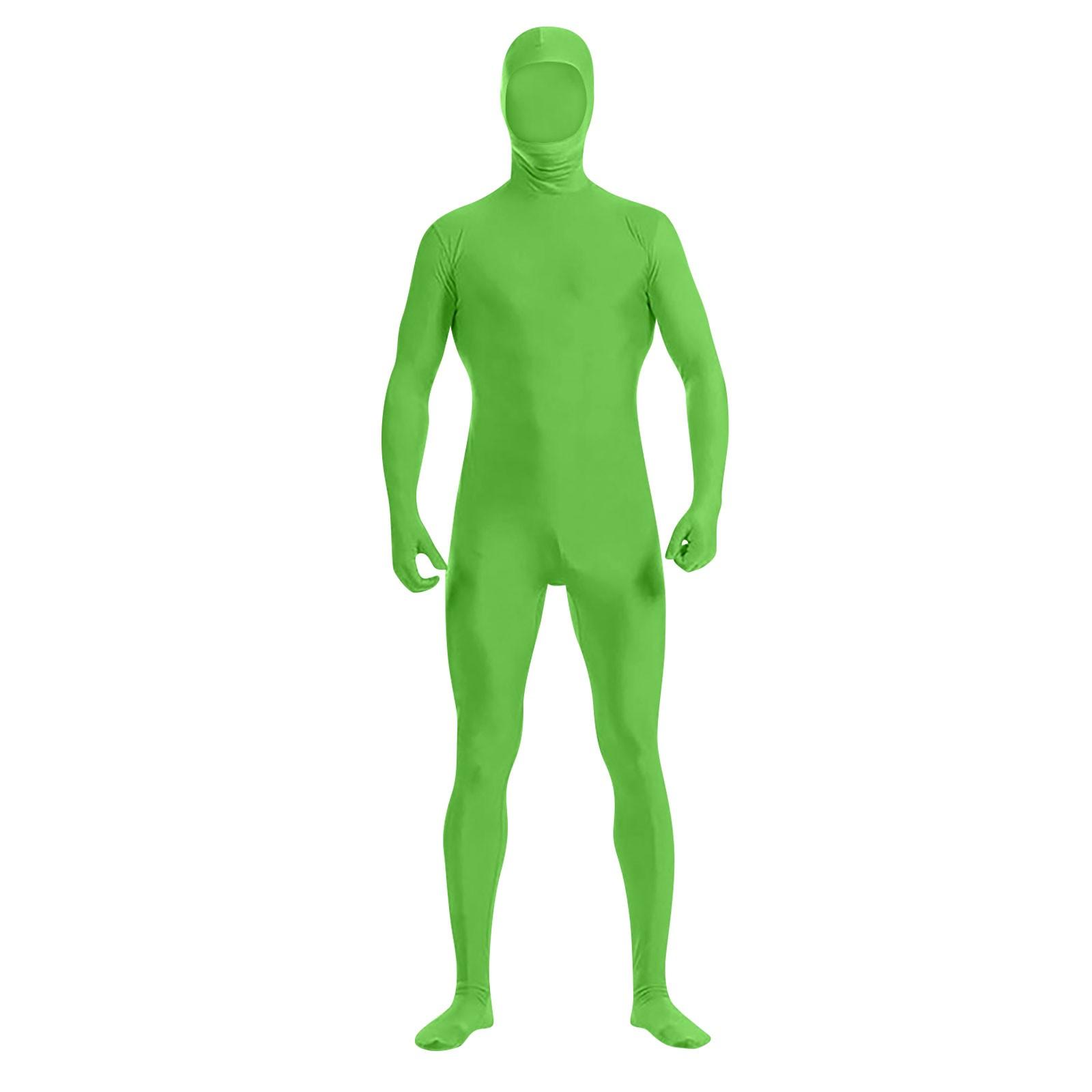 Zentai Anzug Cosplay Turnanzug Ganzkörperbody Green Screen Anzug Halloween Kostüme 140 green