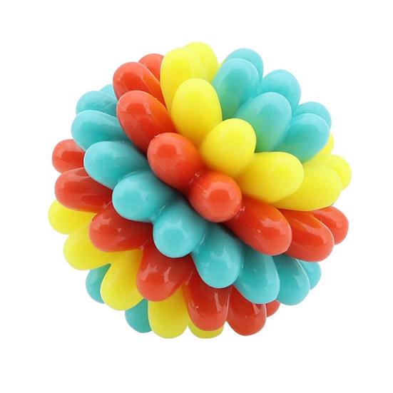 Hunde Kauspielzeug Ball Stacheliger Hunde Kauspielzeug Ball Zahnpflege Hochbelastbarer Gummi Backenzahn Ball Spielzeug für Mittelgroße Große Hunde Starke Kauer A