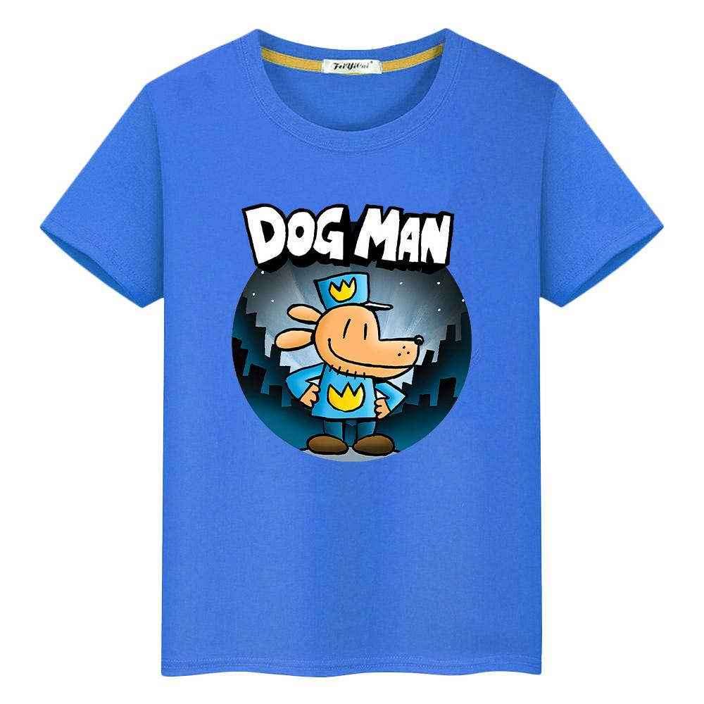 T-Shirt für Kinder Jungen 10 Jahre Hund Mann Kleinkind Mädchen Kleidung 100% Baumwolle Anime Kurze Kawaii Tops Stolz T-Shirt Y2k Kinderkleidung Mädchen 110 blau