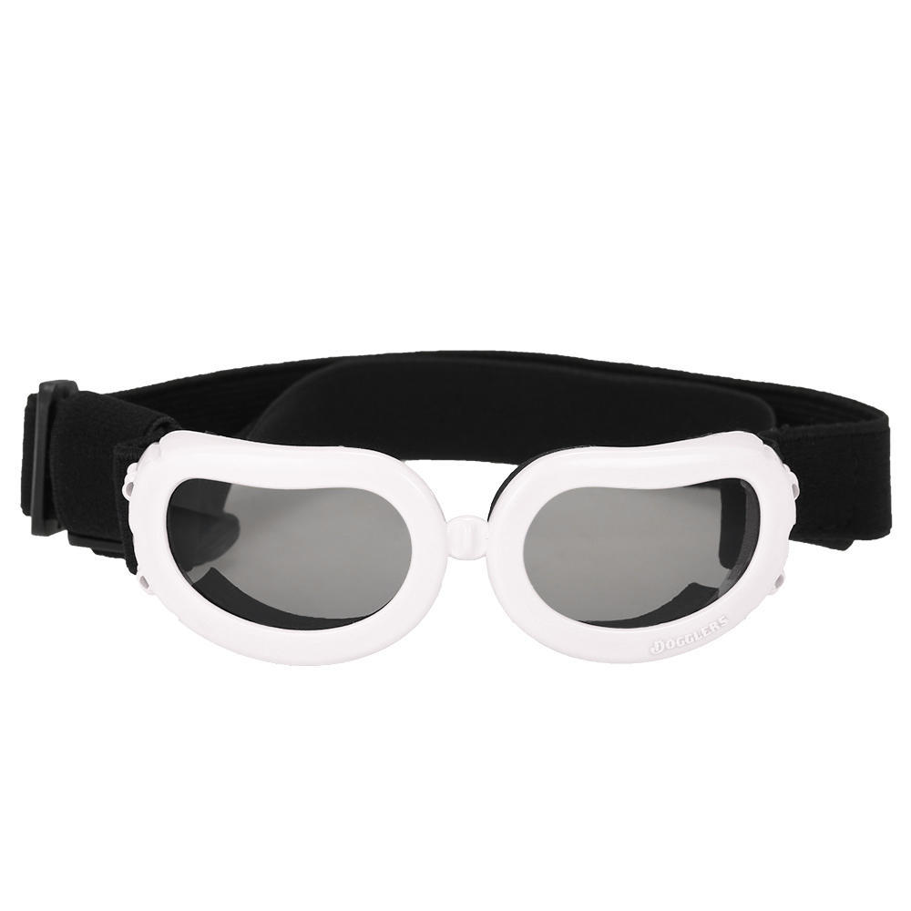 Neue Haustier-Brille, kleiner Hund, Sonnenbrille, Anti-Fog, Anti-Wind-Brille, Augenschutz, wasserdicht, Skifahren, Sonne weiß