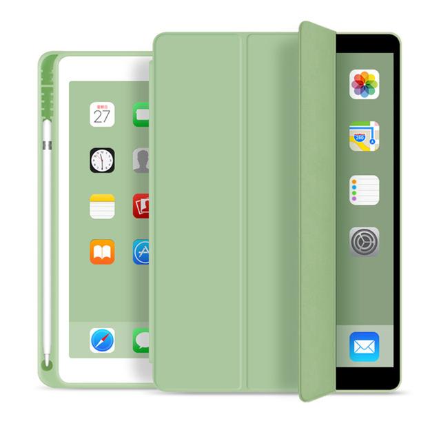 Hülle für iPad Pro 12.9 11 2021 2020 Smart Cover iPad 10.2 9. 8. 7. GeniPad Mini 6 5 Air 4 3 2 1 Hülle iPad 9.7 10.5 10.9 Zoll 10.2 7th 8th Gen hellgrüne