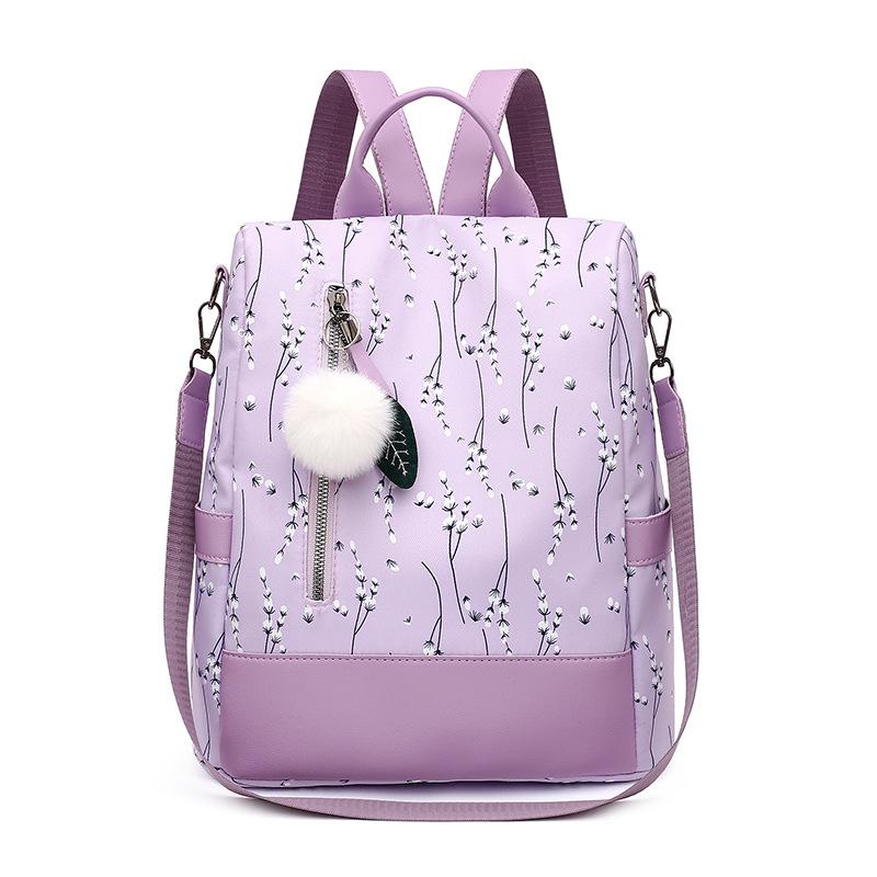 Rucksack Damen Mode Casual Anti-Diebstahl-Reise Rucksack mit großer Kapazität violett