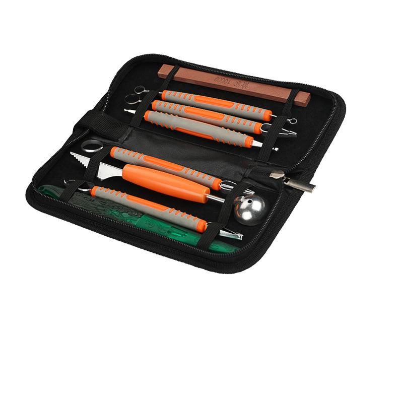 9 PCS Geschnitzte Messer Chef Carving Spezielle Obst und Gemüse Carving Werkzeug Küche Lebensmittel Obst Gemüse Carving Master Messer orange