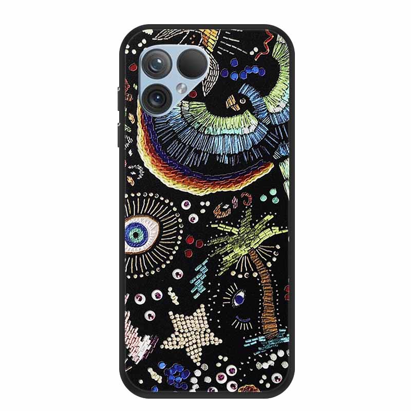 Für Fairphone 5 Hülle 3D Relief Blume Prägung Schwarzes Silikon Weiche Abdeckung Hülle Für Fairphone 5 Hülle Fairphone5 Niedliche Katze 3D Relief Fairphone 5