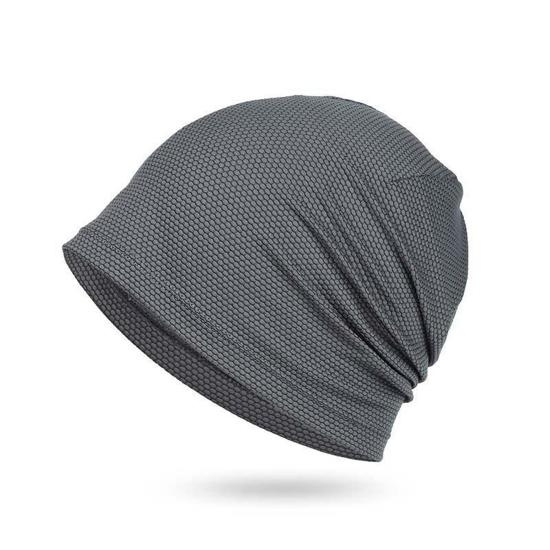 Hochwertige dunkelgraue Kopfbedeckung Bandana Radfahren Sport Kaltkappe Laufen Saugfähige atmungsaktive Mütze Radfahren Stacked Cap Dünn Sommer grau