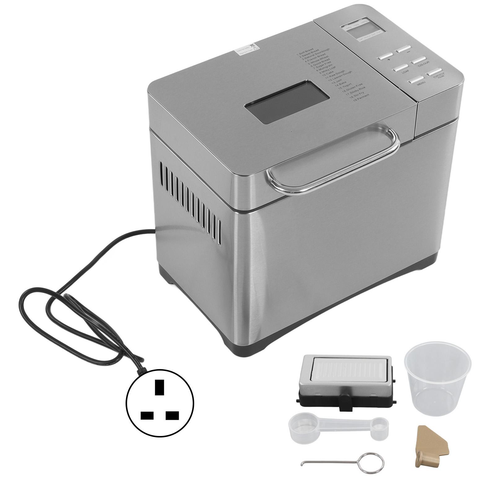 Brotbackautomat für Zuhause, 19 Einstellungen, Funktionen, Teigmischer, automatischer Frucht-/Nussspender, 220?240V L