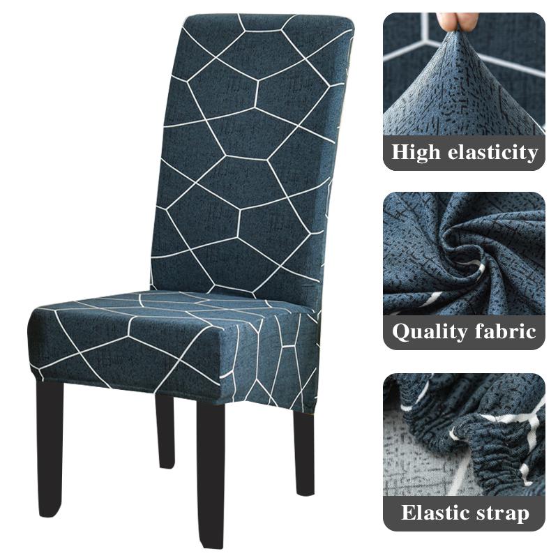 Stuhlhussen mit Blumenmuster und hoher Rückenlehne, XL/Übergröße, Stretch-Stuhlhussen für Esszimmer, Küche, Hotel, Hochzeit, Bankett, Heimdekoration, abnehmbarer Bezug Large size