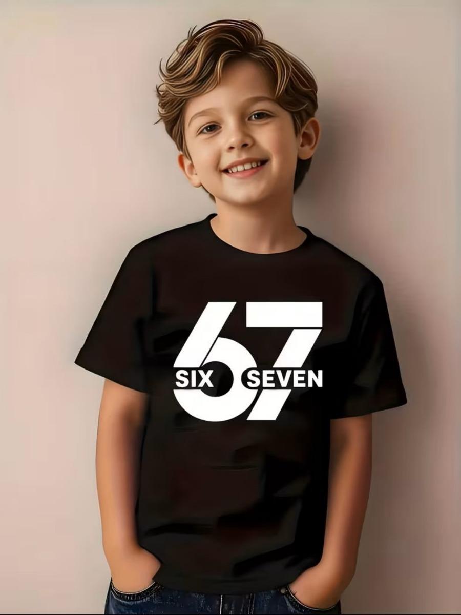 Sommer Meme T-Shirt für Kinder Lustiger Digitaldruck Kurzarm-T-Shirt Lockere Bequeme Oberteile Streetwear Mode Kinderkleidung 130
