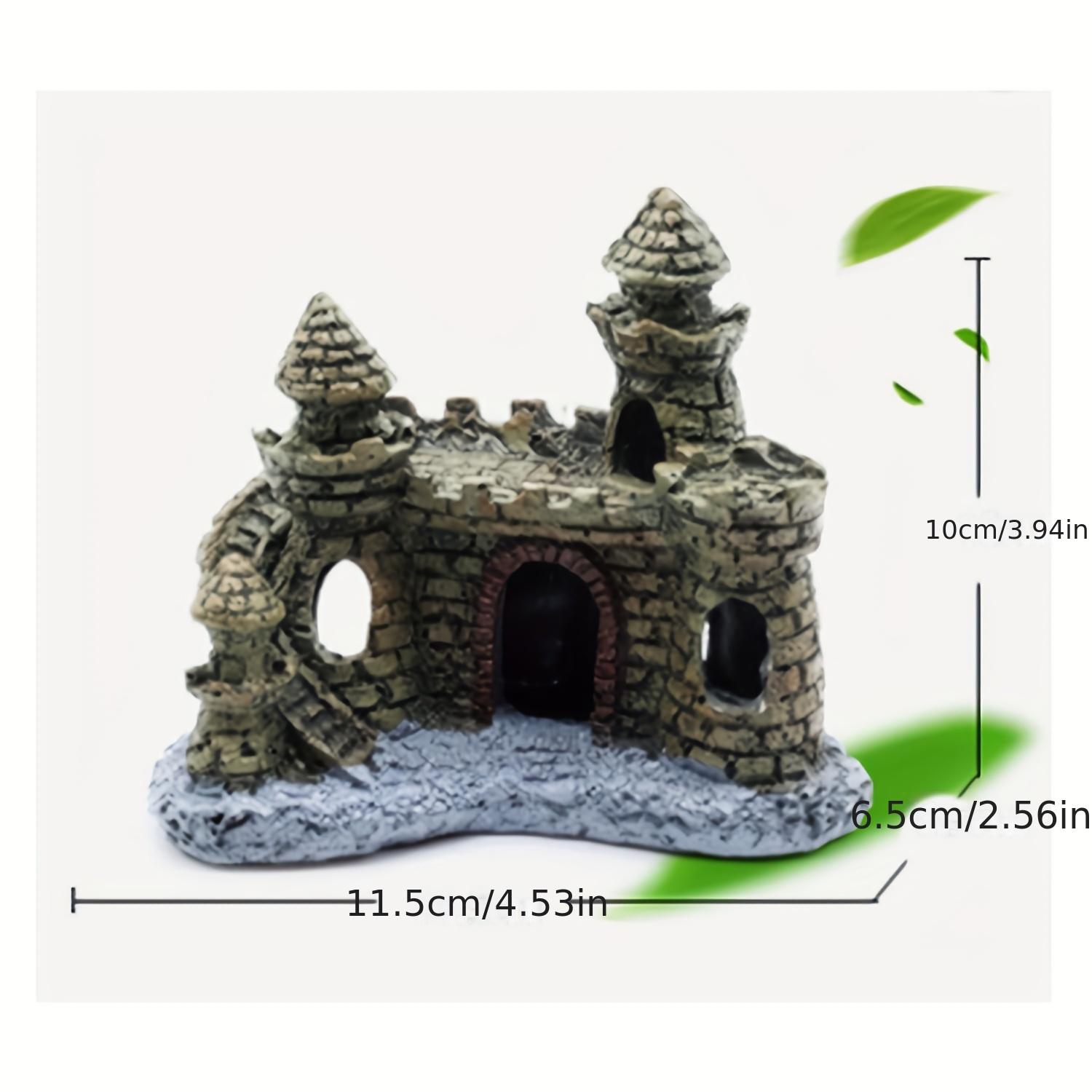 Kunsthandwerk, 1 Stück Aquarium-Dekoration, Polyresin, Turm, Burg, Aquarium-Ornament, Aquarium-Dekoration, Zubehör Pack of 1