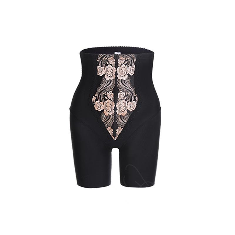 Flarixa Bauchkontrollhose, besticktes Design, Damenunterwäsche, Schlankheitshose, perfekte Abdeckung, Dessous, Damen-Bodyshaper XL schwarz